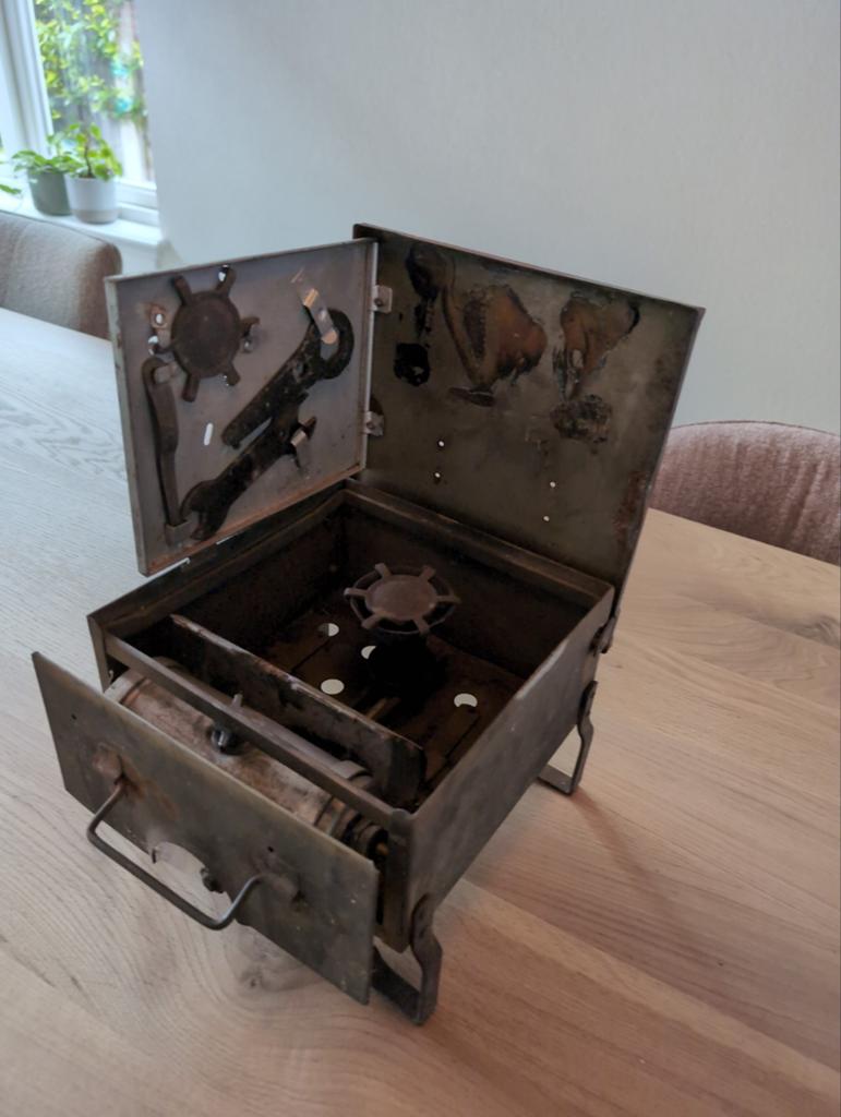 Vintage Militair Veldfornuis - Benzinebrander, Verzamelen, Ophalen of Verzenden