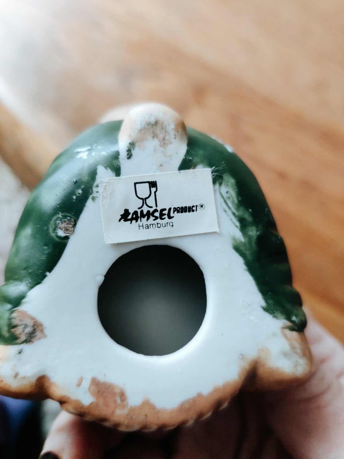 Antiek Keramisch Konijn met Mandje - Amsel Product, Antiek en Kunst, Ophalen of Verzenden
