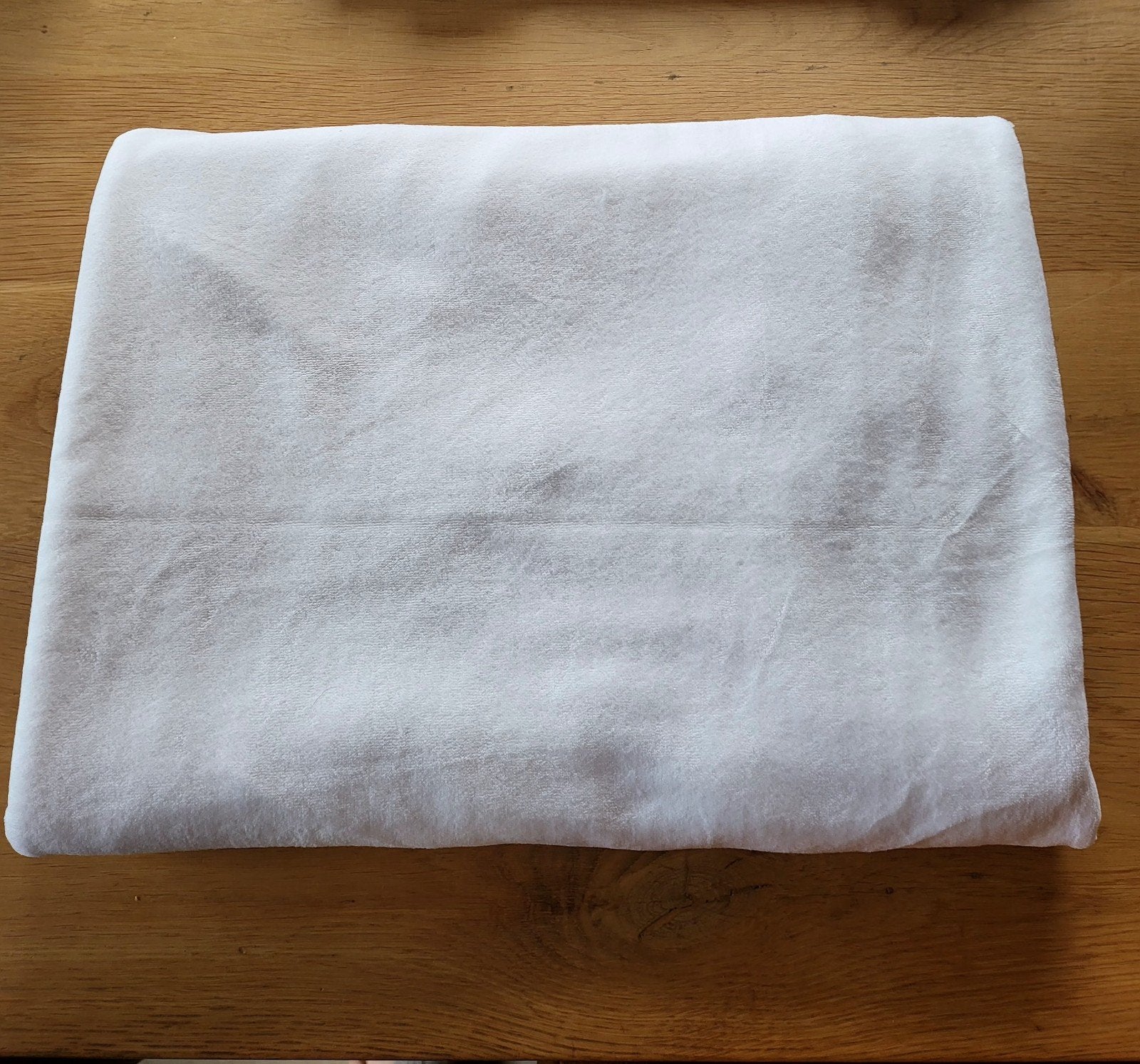Nieuwe witte badstof-velours stof - 1.70m x 1.90m, Overige materialen, 120 cm of meer, Wit, Nieuw