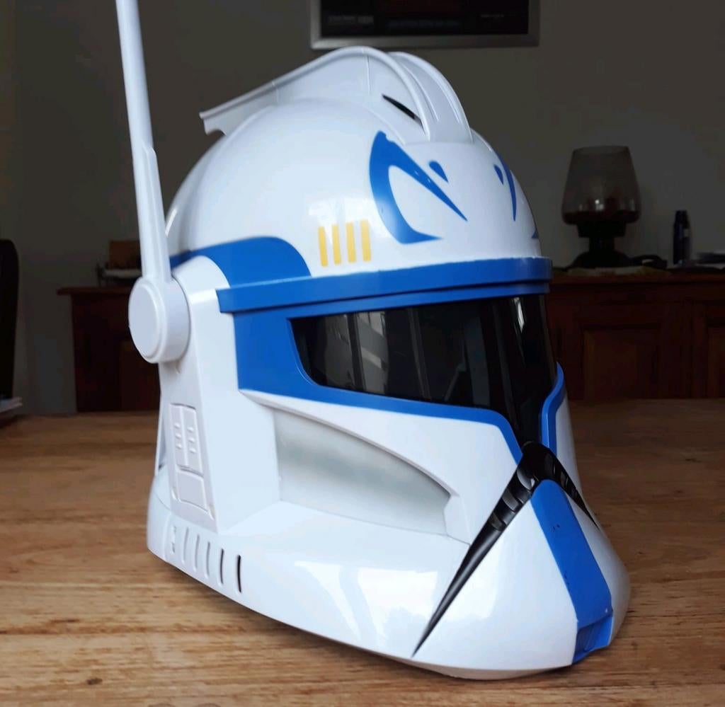 Hasbro 2008 Star Wars The Clone Wars Captain Rex Helm, Ophalen of Verzenden, Gebruikt, Replica