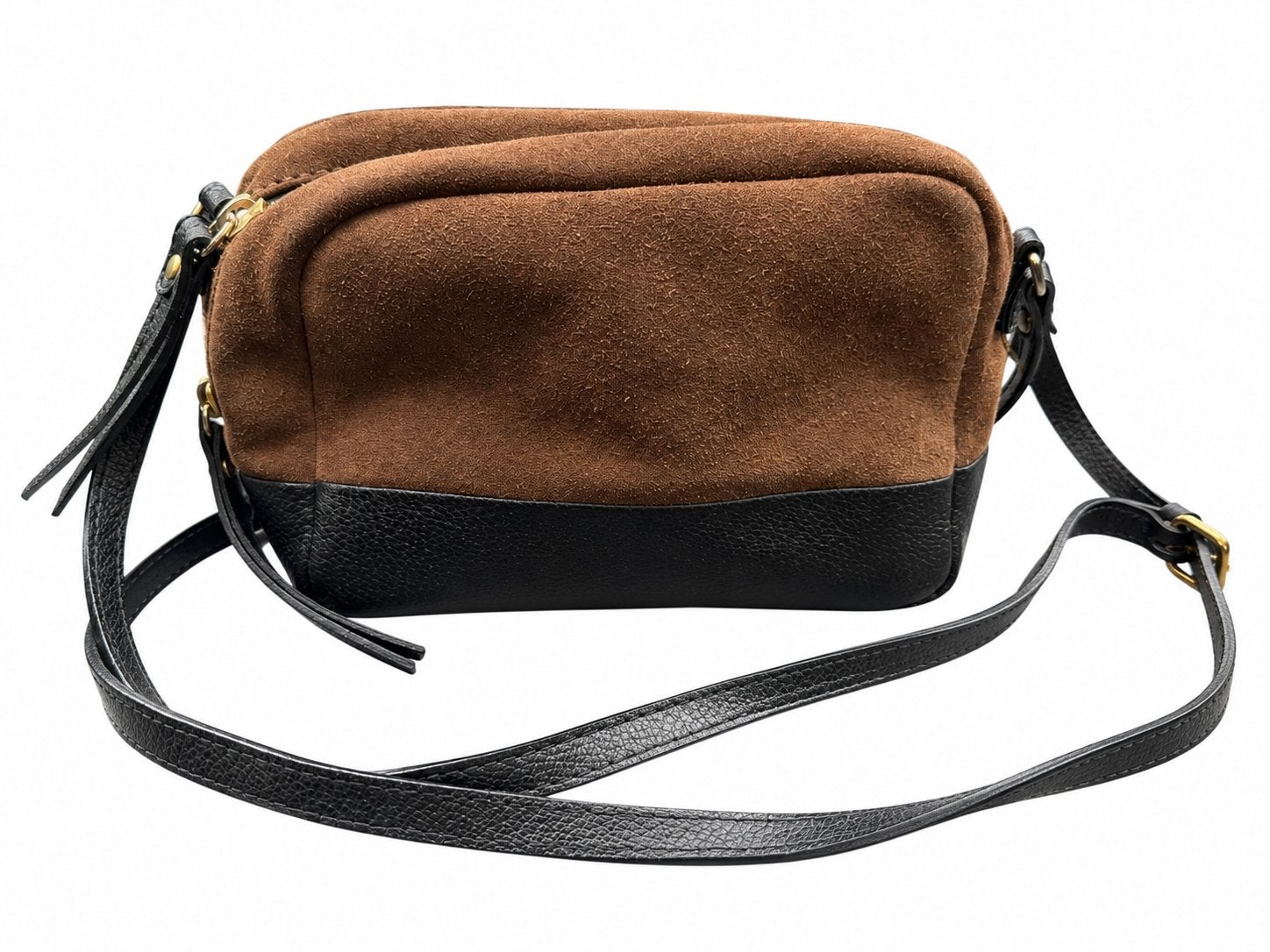 Gianni Chiarini suède crossbody tas - Echt leer, Ophalen of Verzenden, Gebruikt, Bruin, Schoudertasje