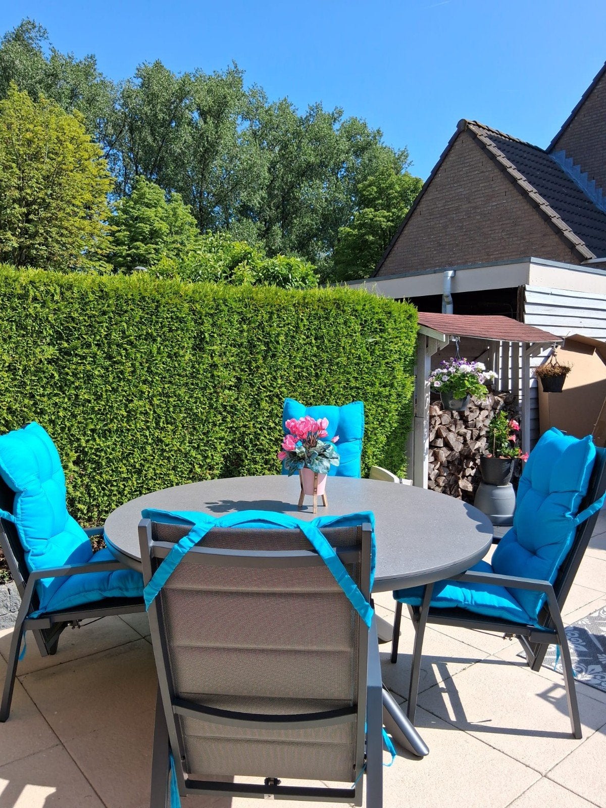 Schitterend, zgan tuinset, Tuin en Terras, Tuinsets en Loungesets, Zo goed als nieuw, Tuinset, 4 zitplaatsen, Ophalen