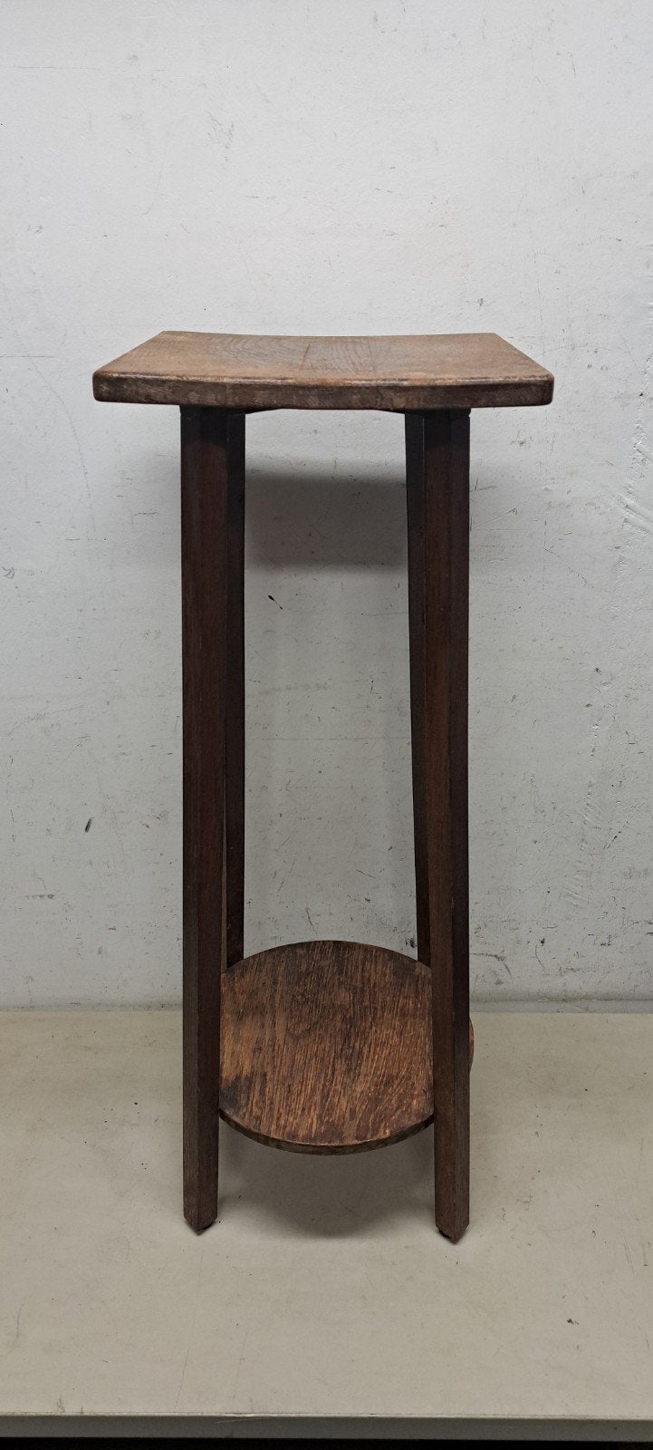 vintage eikenhouten plantentafeltje, Antiek en Kunst, Ophalen of Verzenden