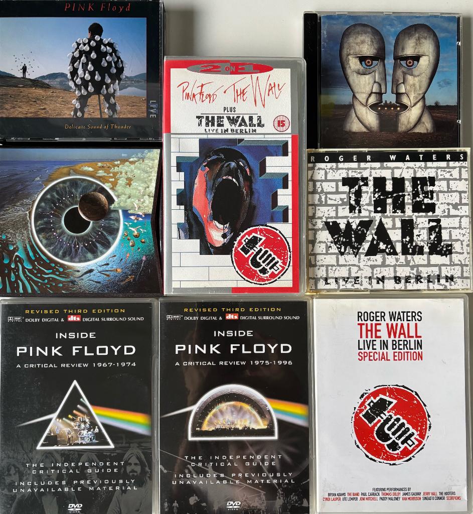 8x Pink Floyd - Roger Waters - The Wall DVD CD VHS, Ophalen of Verzenden, Zo goed als nieuw, Progressive