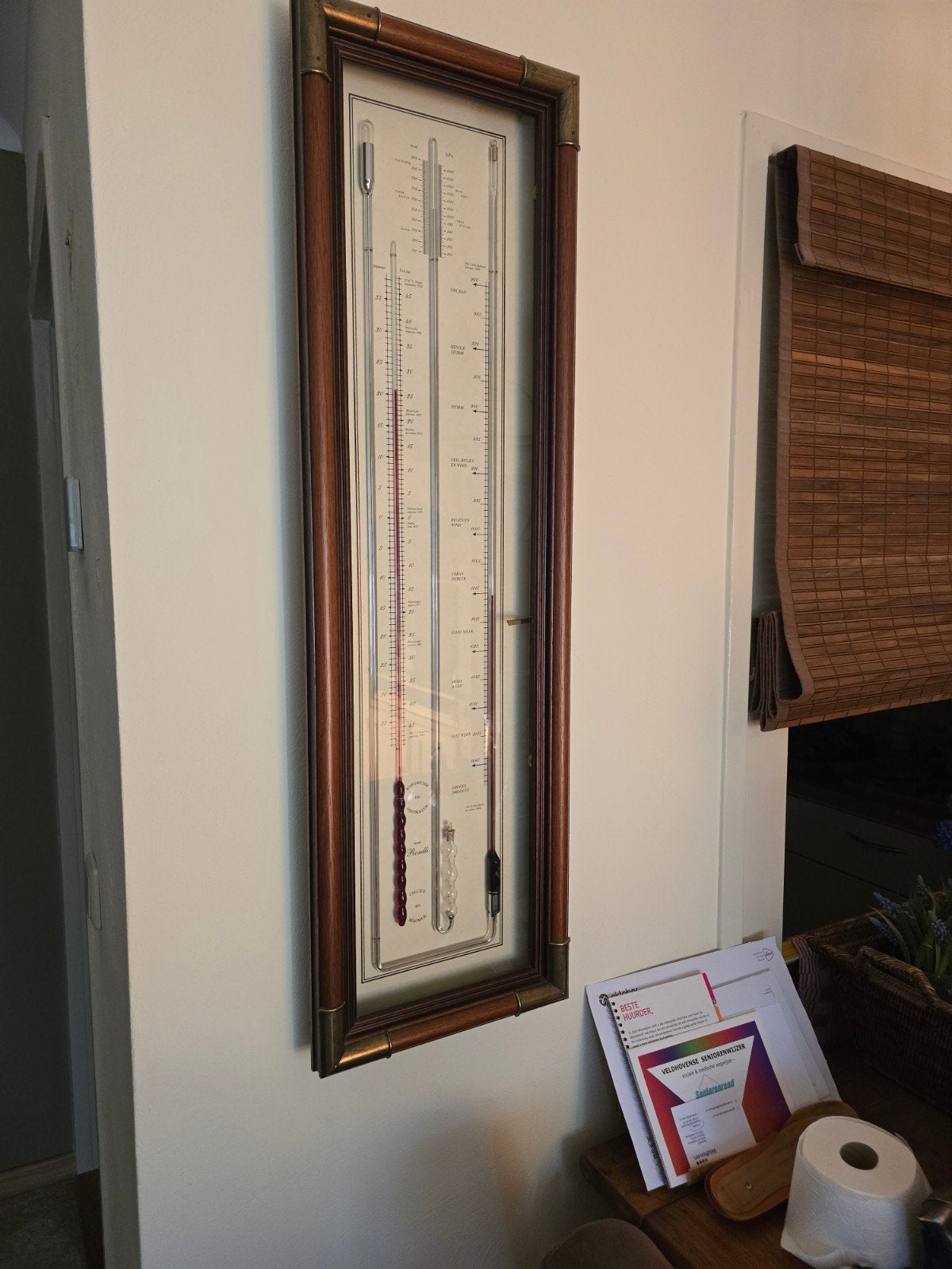 Antieke Barometer Controleur door Roselli - Weerstation, Ophalen, Zo goed als nieuw, Weerstation