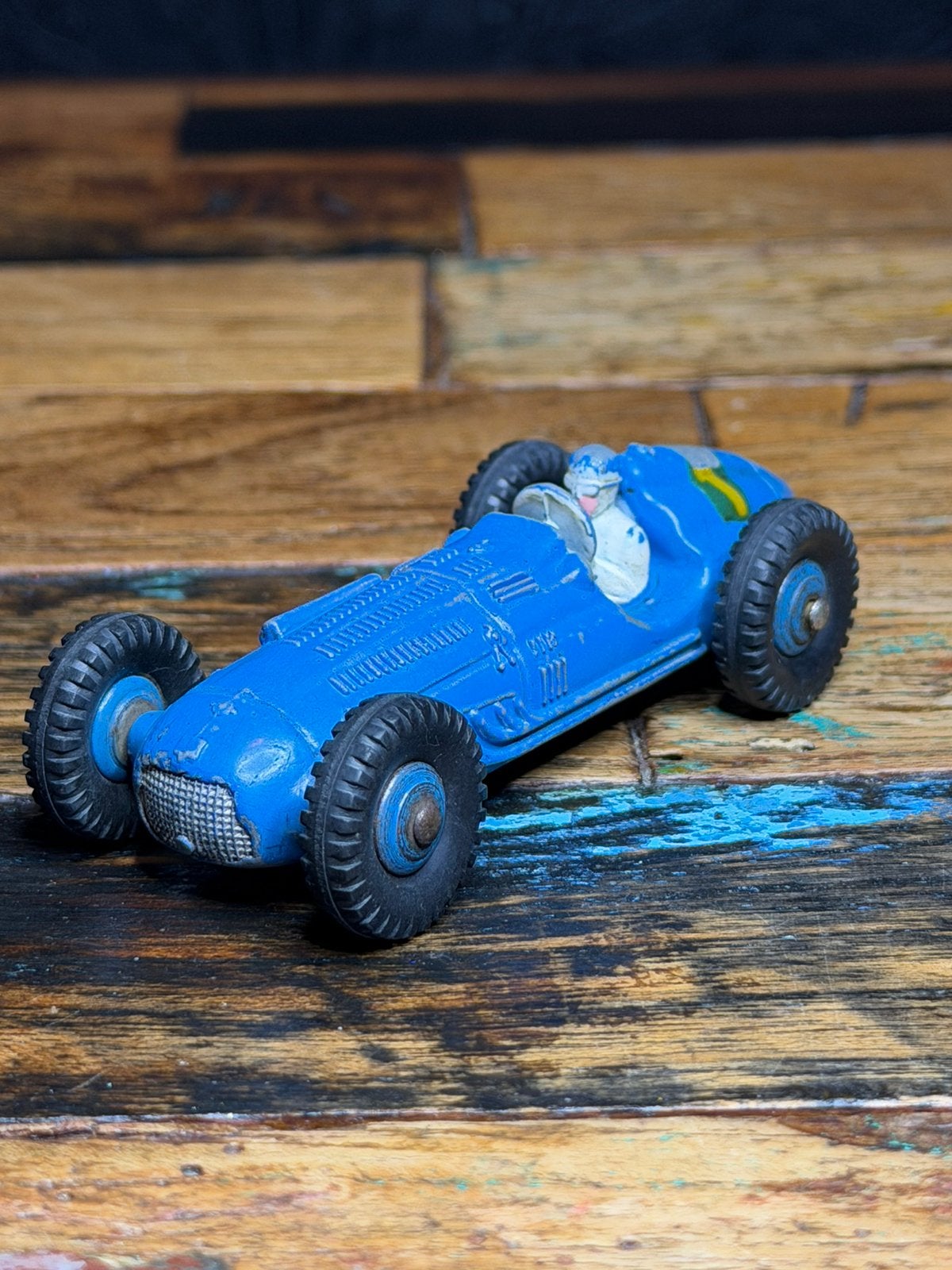 Dinky Toys France 23H Talbot Lago – blauwe racewagen, Hobby en Vrije tijd, Ophalen of Verzenden, Gebruikt, Auto, Dinky Toys