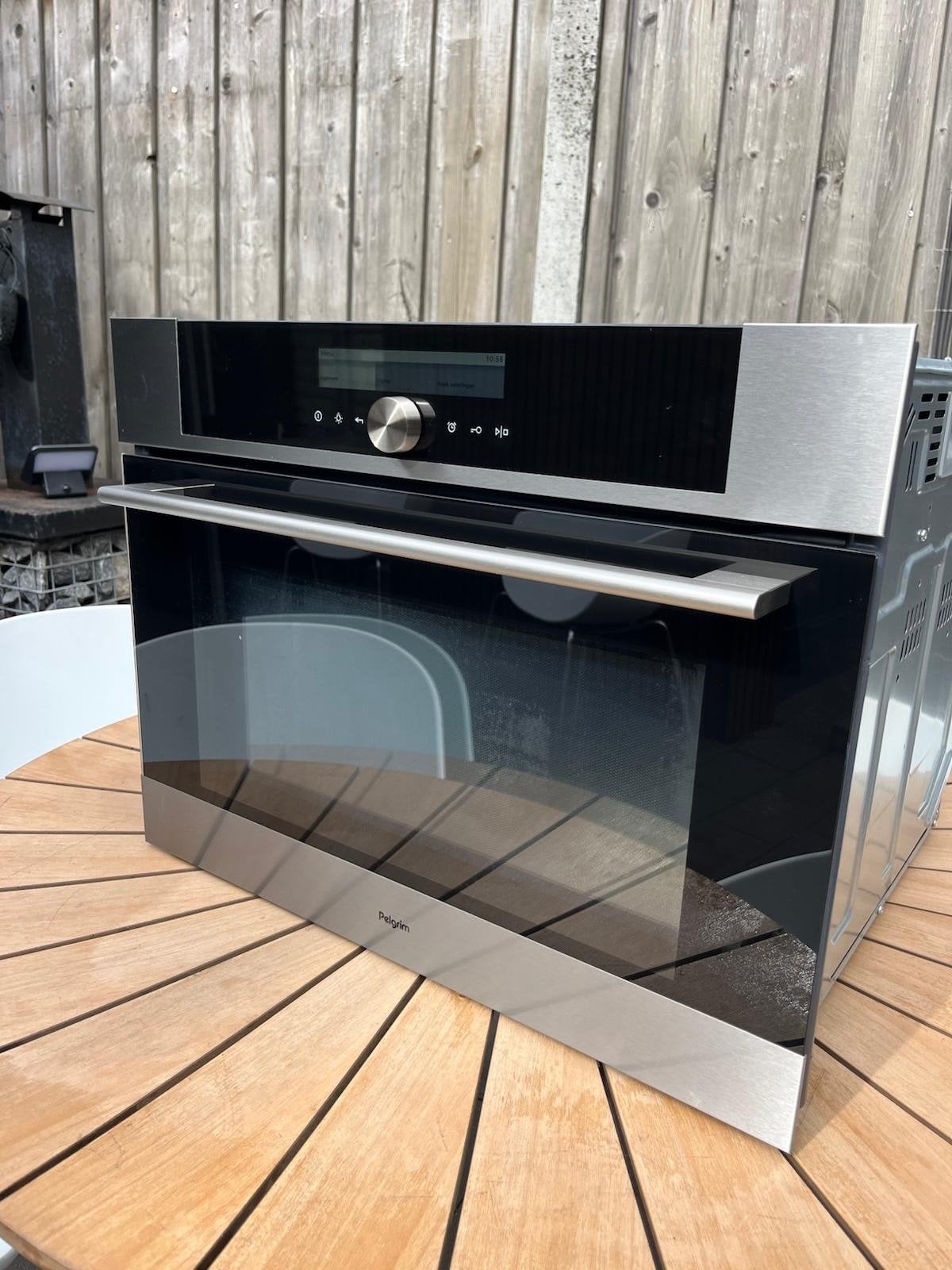 Pelgrim MAC624RVS Inbouw magnetron - Zo goed als nieuw, Witgoed en Apparatuur, Magnetrons, 60 cm of meer, Grill, Ophalen of Verzenden