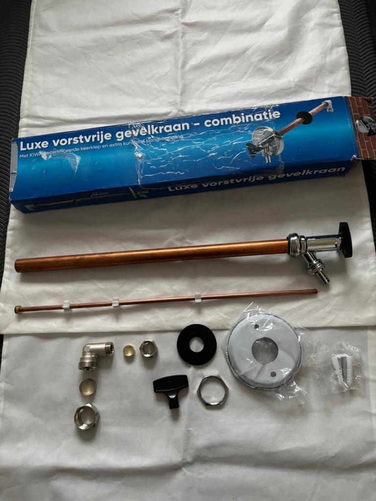 Luxe Vorstvrije Gevelkraancombinatie met KIWA Keerklep 22 mm, Ophalen of Verzenden