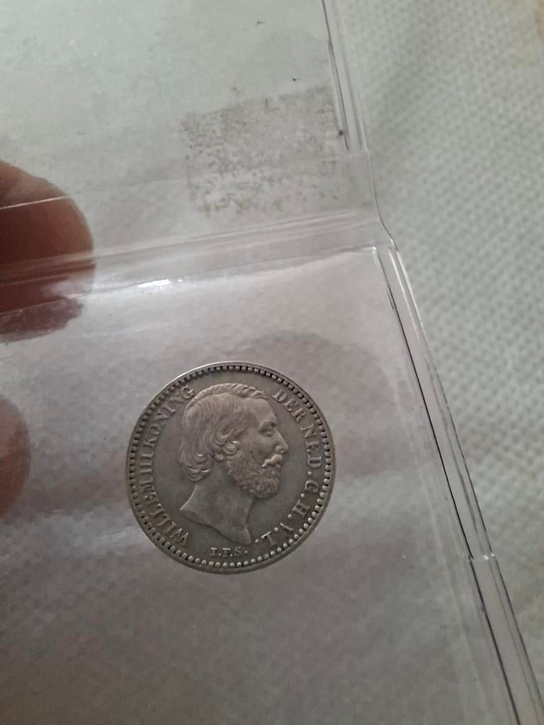 Zilveren 10 cent Willem III uit 1885, Postzegels en Munten, Munten | Nederland, Koning Willem III, Verzenden, Zilver, 10 cent
