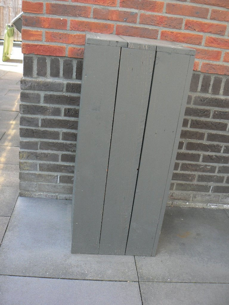 Sokkel Pilaar Zuil hout 38x38x90 hoog grijs hout, Ophalen, Gebruikt