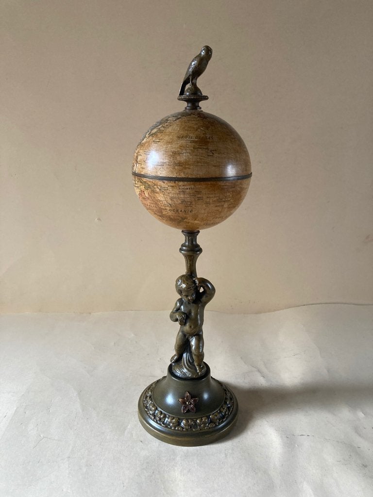 Globe op standaard, Gebruikt, Draaibaar, Ophalen of Verzenden, 10 cm