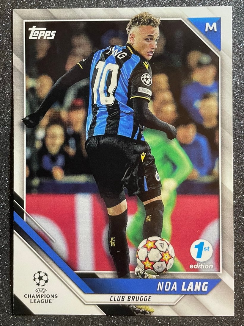 Topps 2022    1ST EDITION    NOA LANG    CLUB BRUGGE, Verzenden, Zo goed als nieuw, Plaatje