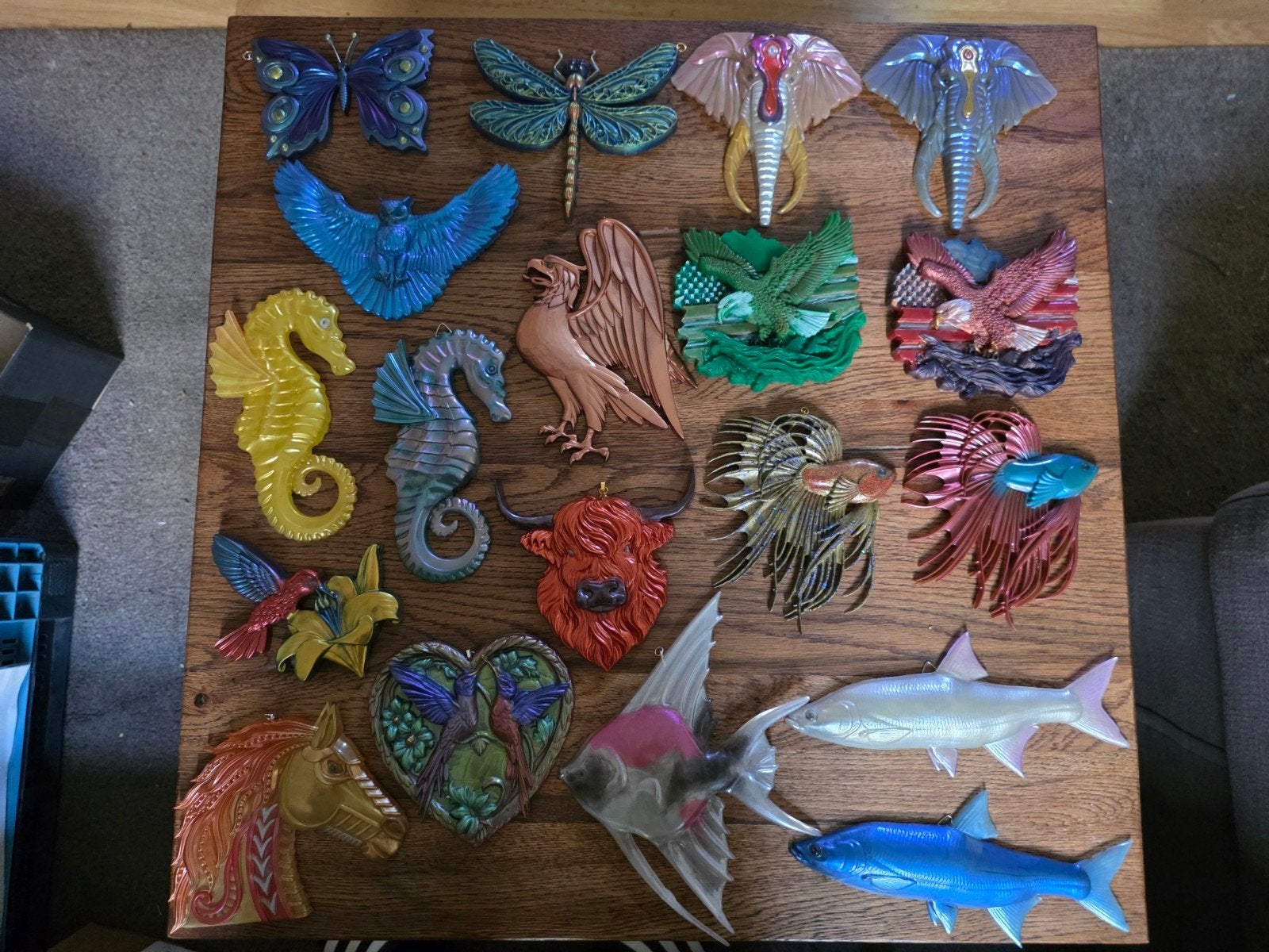 Partij epoxy muurdecoratie - Dieren, Meerkleurig, Overige stijlen, Kunststof, Ophalen of Verzenden
