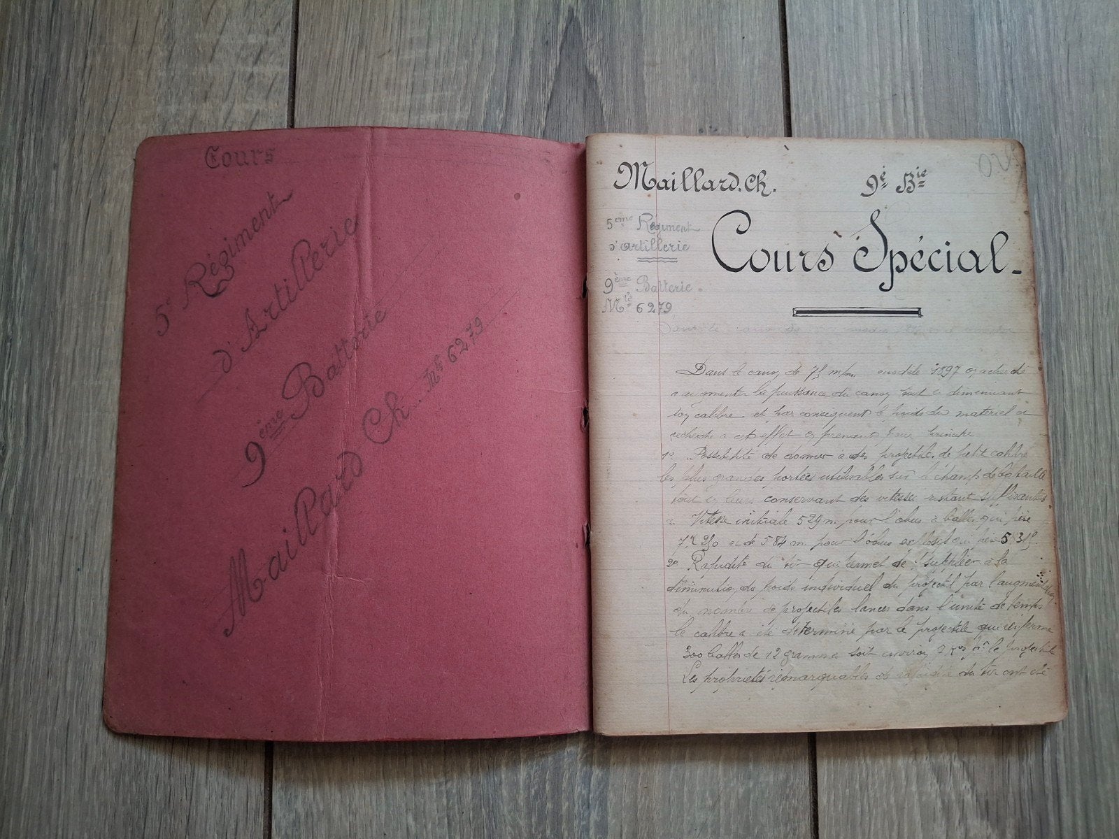 Oud Frans notitieboek met Handgeschreven Notities jaren '30, Ophalen of Verzenden