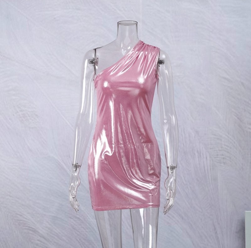 Korte roze dames jurk sexy mini off shoulder schouder jurkje, Verzenden, Nieuw, Roze, Boven de knie