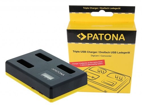 USB Triple Charger Canon PowerShot Mark incl. USB Type Cable, Verzenden, Nieuw