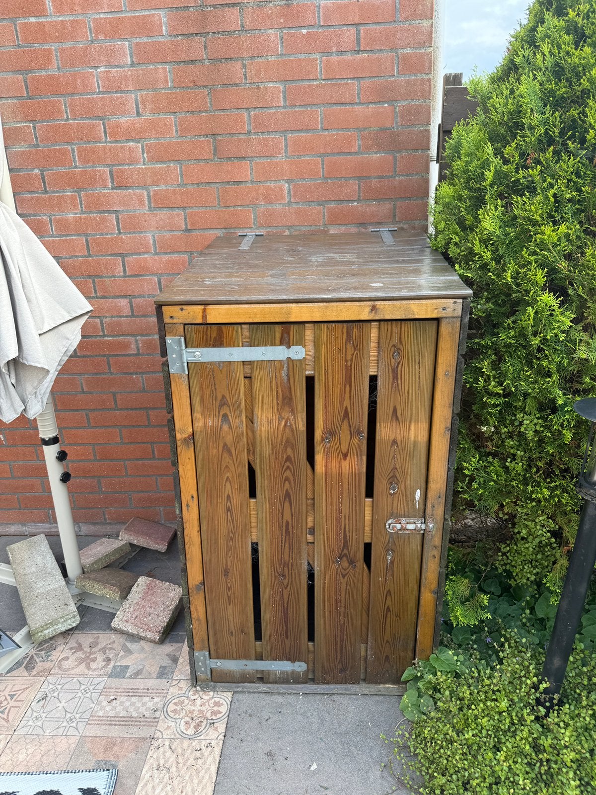 Container ombouw, Ophalen, Gebruikt, Hout, Containerberging