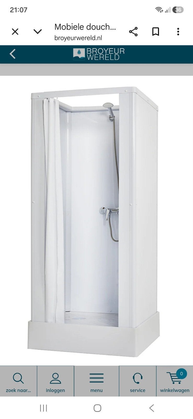 Gebruikte mobiele douchecabine EASY - Compleet., Ophalen, Zo goed als nieuw, Chroom, Douche