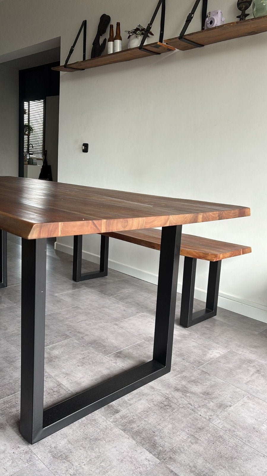 Eettafel met bank, Huis en Inrichting, Ophalen, Gebruikt, 200 cm of meer, 50 tot 100 cm