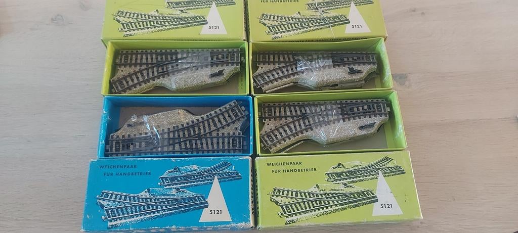 4 paar Märklin handwissels voor m-rails artnr 5121, Hobby en Vrije tijd, Modeltreinen | H0, Ophalen of Verzenden, Wisselstroom