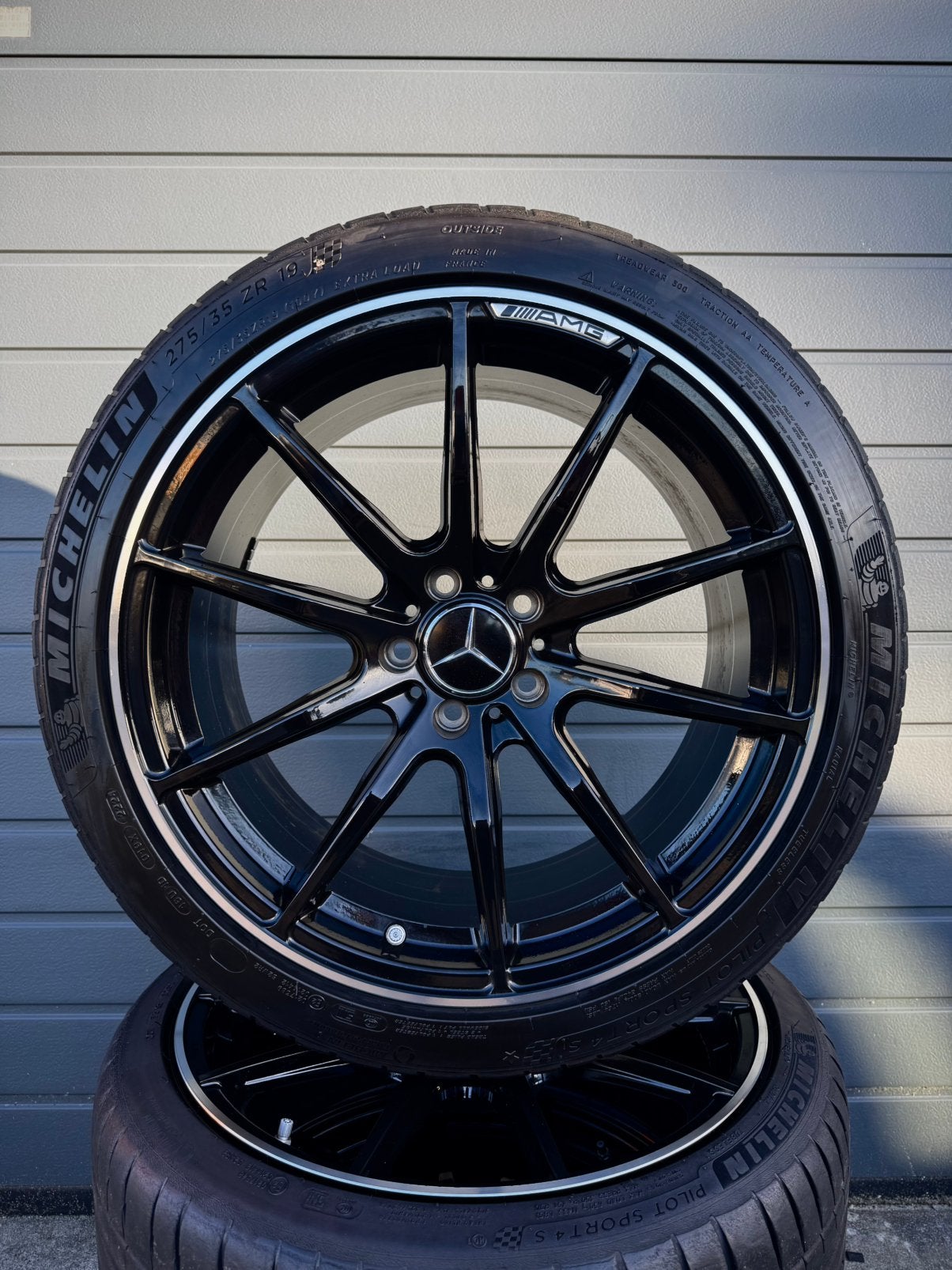 19 inch Mercedes 5x112 C63 velgen / C63s / AMG / W205 / W204, Auto-onderdelen, 19 inch, Gebruikt, 275 mm, Banden en Velgen