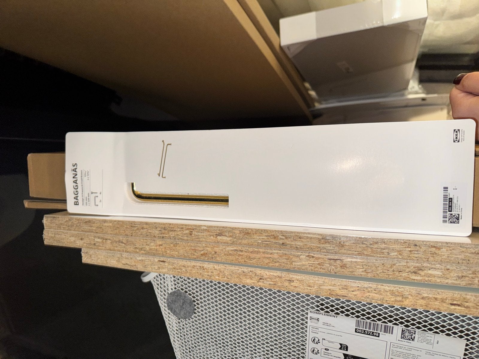 3x IKEA BAGGANÄS Handgreep, messingkleur, 335 mm (nieuw), Ophalen, Nieuw