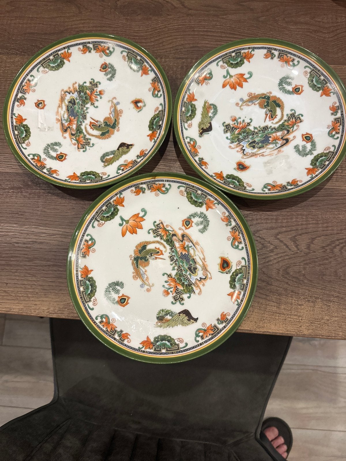 Set van 3 Vintage Chinese Decoratieve Borden, Ophalen of Verzenden