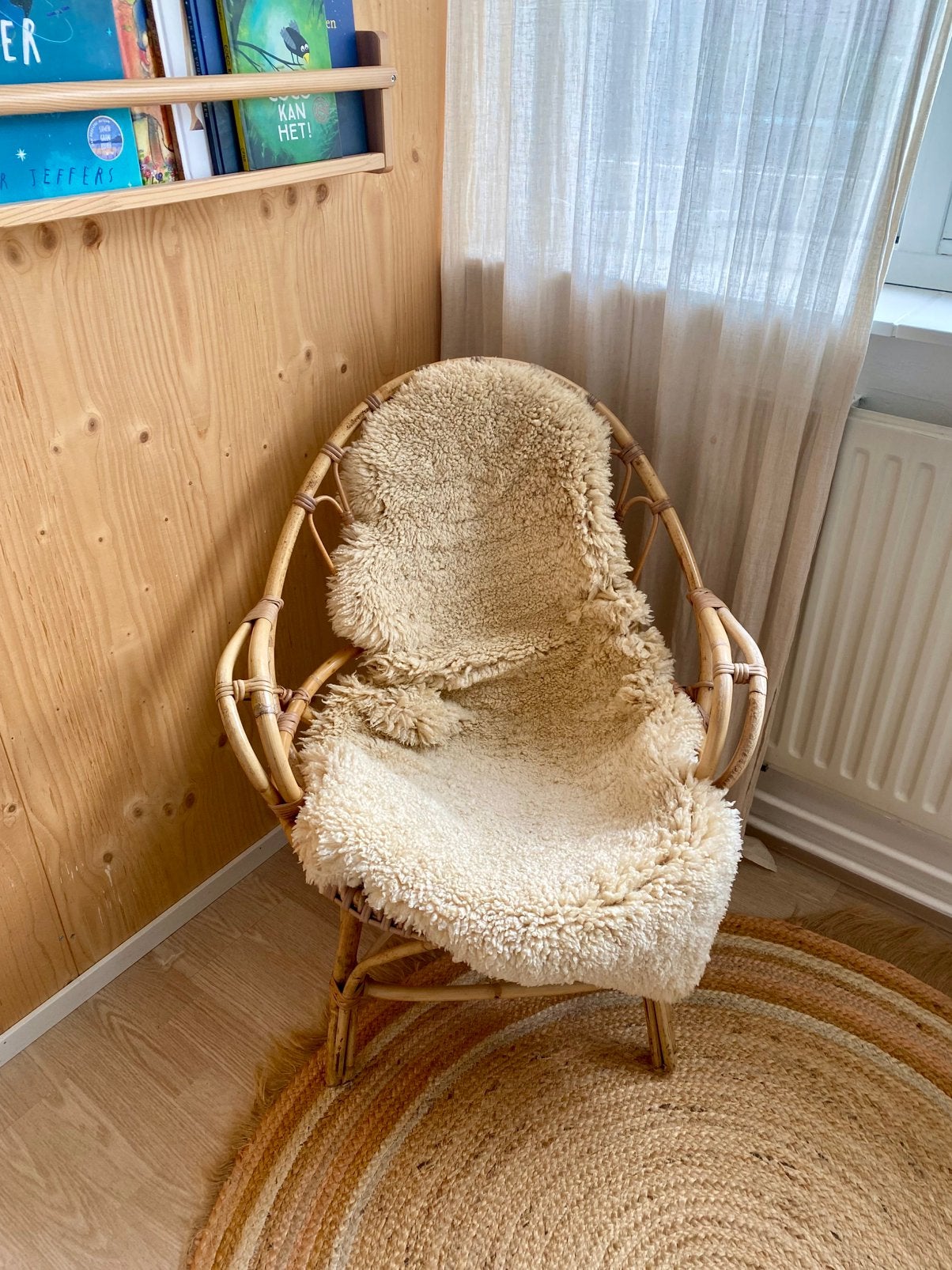 Vintage rotan stoel, Ophalen of Verzenden, Gebruikt, Bruin, Eén