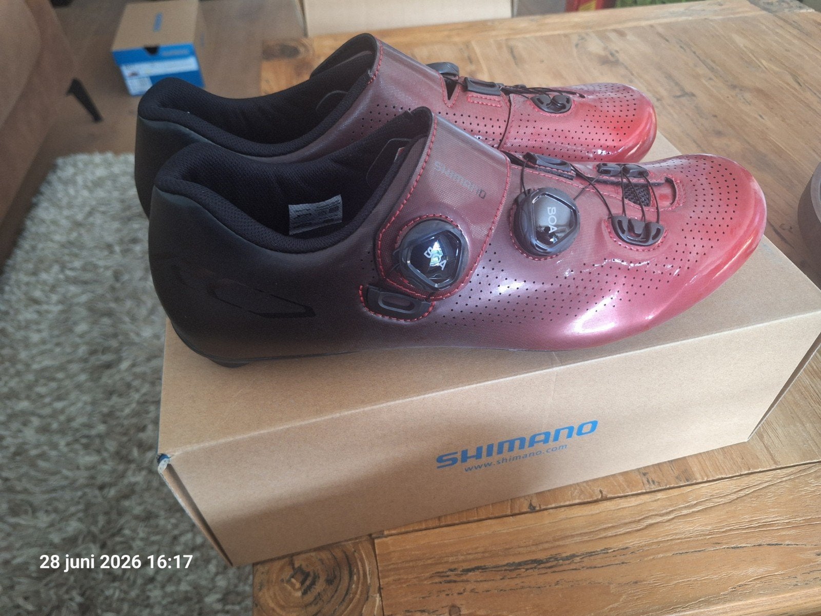Shimano RC7 (SH-RC701) racefiets schoenen rood maat 47, Heren, Schoenen, Nieuw, Overige maten