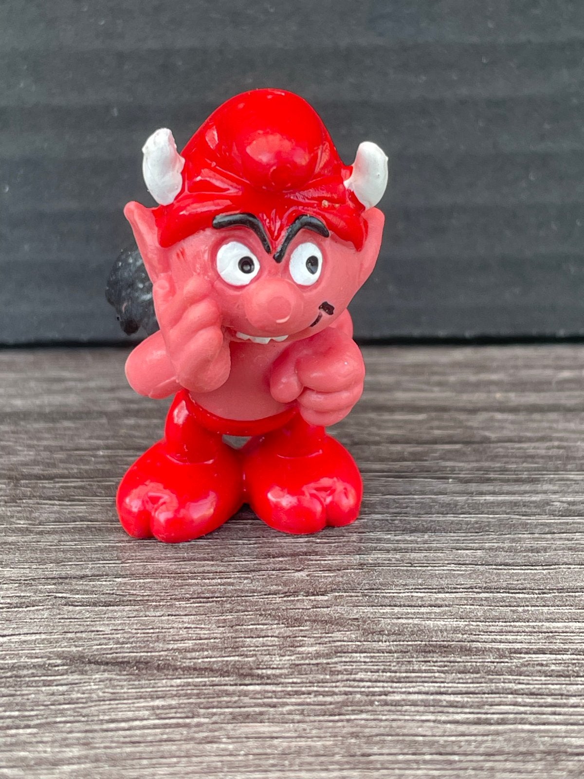 Smurf duiveltje - Zeldzaam Smurfen figuurtje, Verzamelen, Smurfen, Ophalen of Verzenden, Gebruikt, Overige Smurfen, Poppetje, Figuurtje of Knuffel