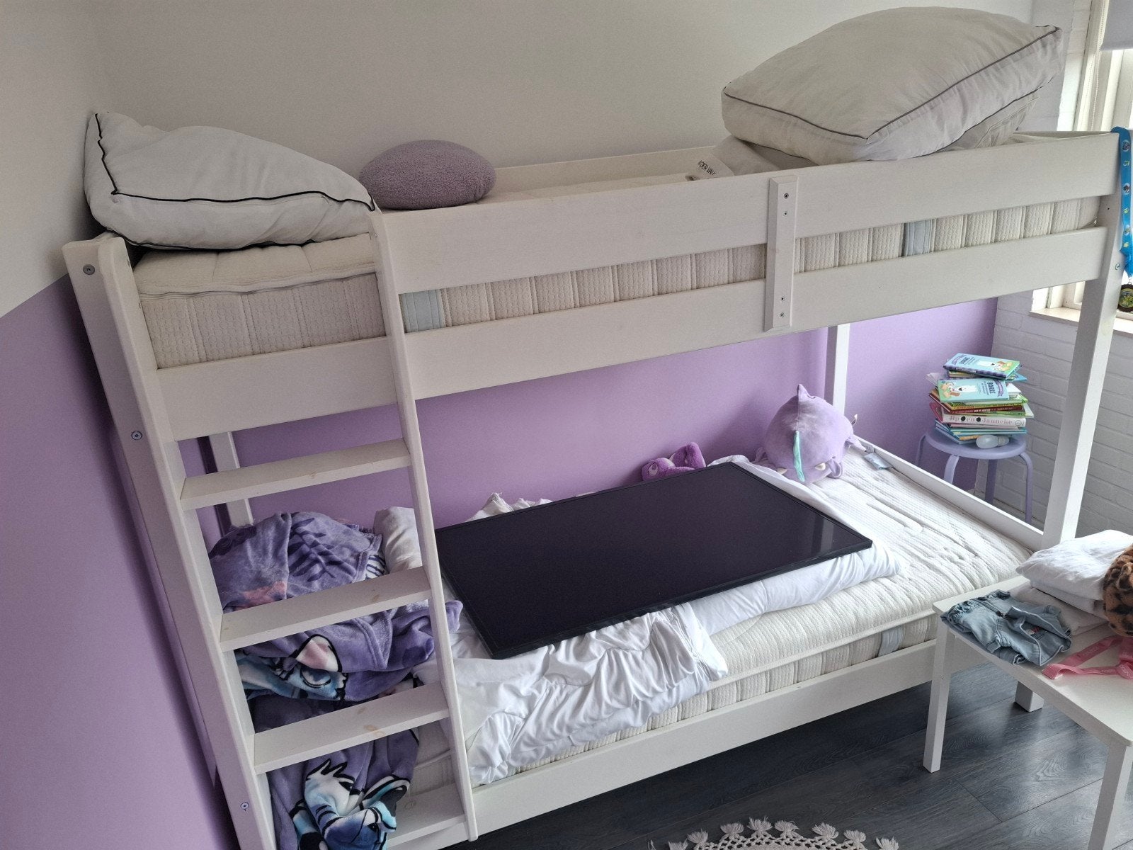 Stapelbed JYSK - Twee jaar oud, Gebruikt, 90 cm, Tweepersoons, Ophalen of Verzenden