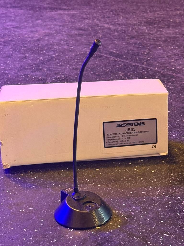 JB Systems JB33 Zwanenhals Microfoon – Nieuw in doos, Muziek en Instrumenten, Microfoons, Ophalen of Verzenden, Zo goed als nieuw