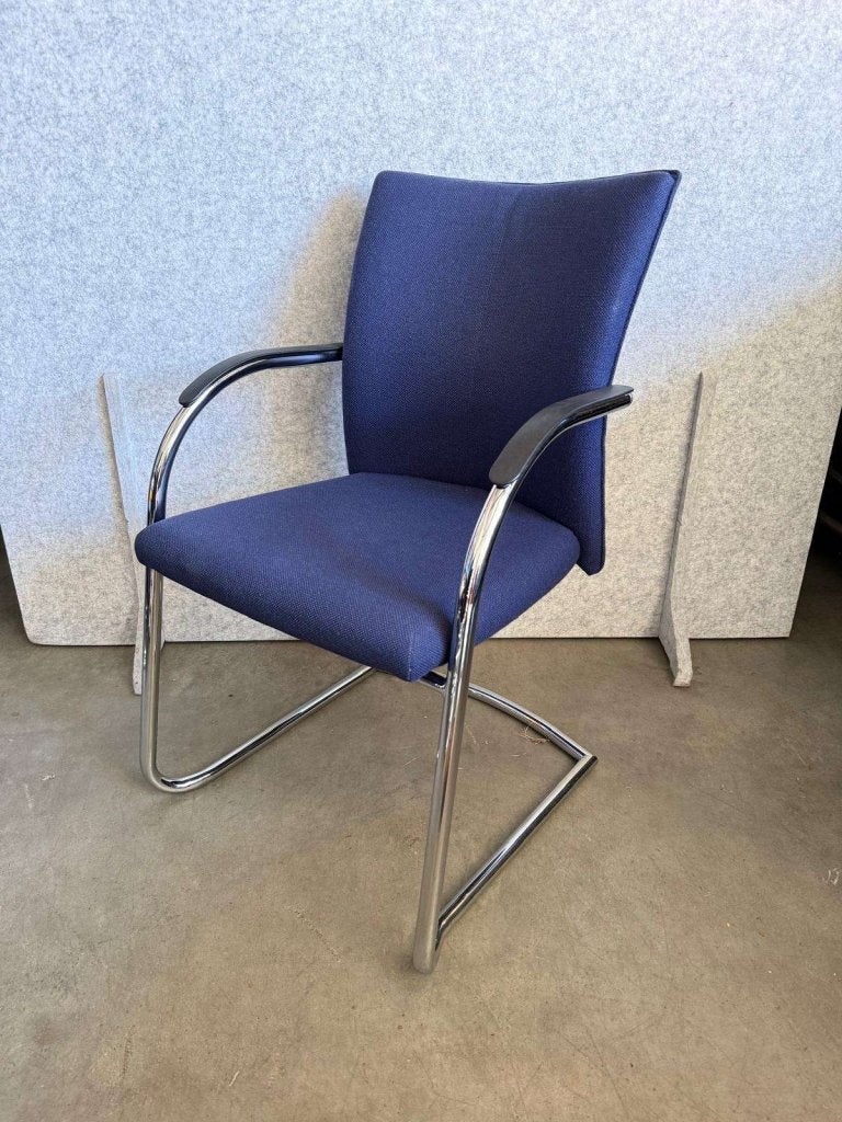 Klober ontvangststoelen/vergaderstoelen/conferentiestoelen, Niet ingevuld, Stof, Blauw, Niet ingevuld
