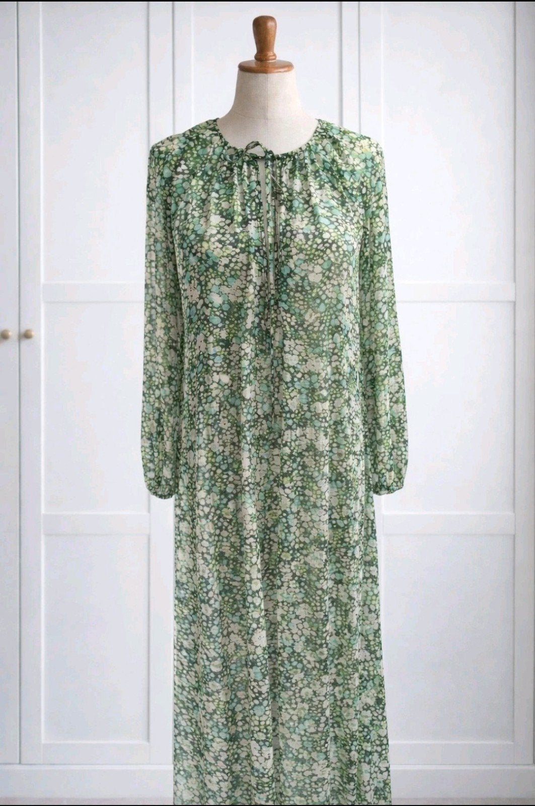 H&M maxi jurk met onderjurk – bloemenprint – maat XS, H&M, Ophalen of Verzenden, Zo goed als nieuw, Maat 34 (XS) of kleiner