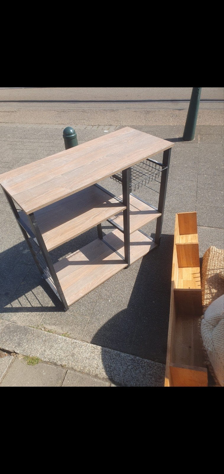 Handig Keuken Kastje met Planken en Draadmand, Ophalen