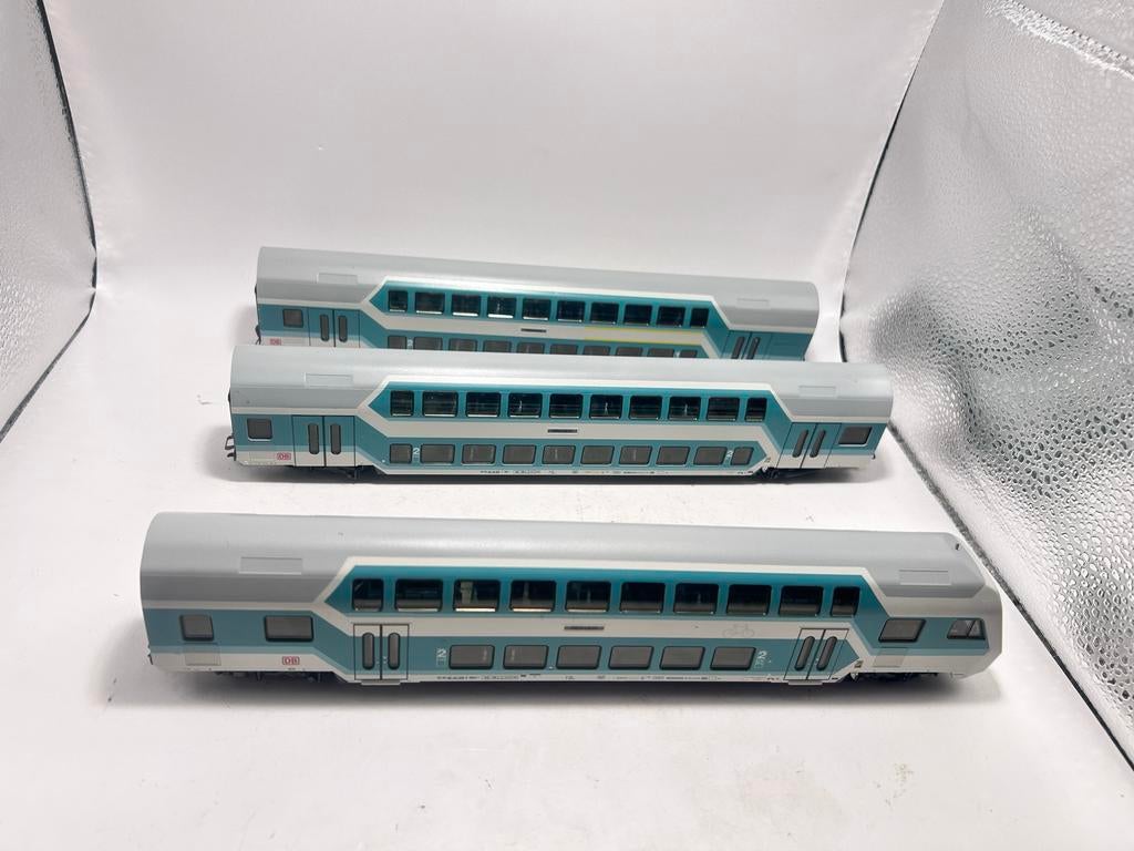 Märklin Dubbeldekker Rijtuigen DB - Set van 3, Hobby en Vrije tijd, B, Wisselstroom, A, Marklin