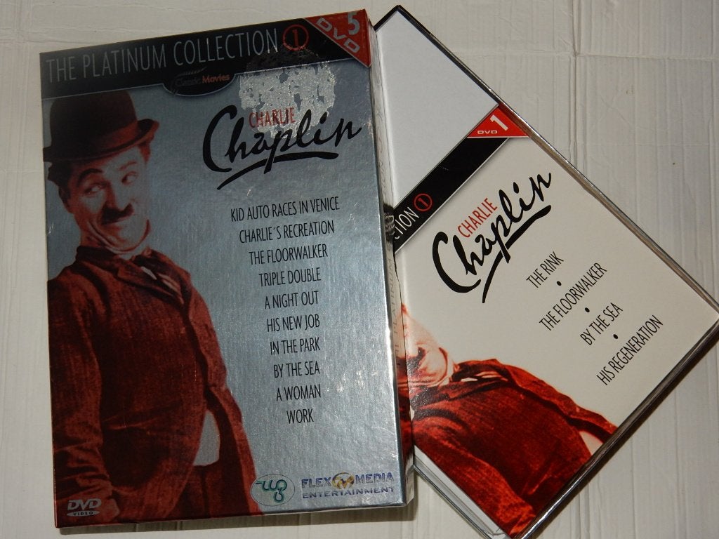 Charlie Chaplin 5 dvd's, Alle leeftijden, Ophalen of Verzenden, Zo goed als nieuw, Komedie