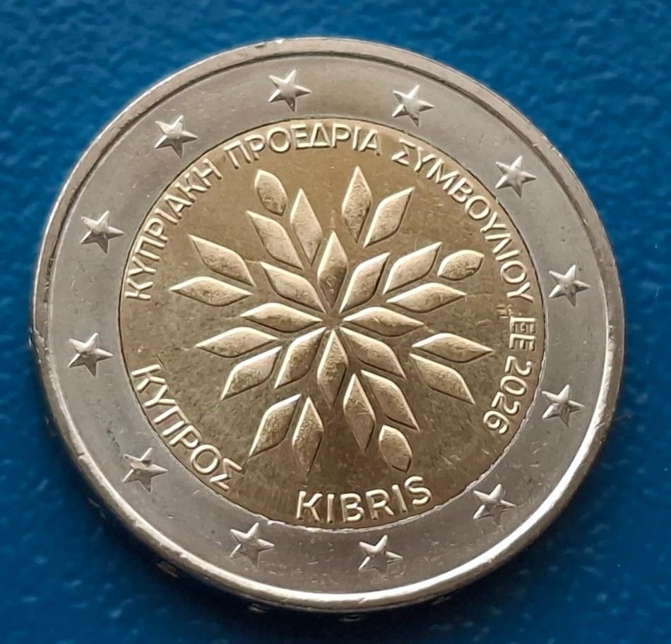 Cyprus 2 euro EU Voorzitter - 2026, Postzegels en Munten, Verzenden, Cyprus, 2 euro, Losse munt