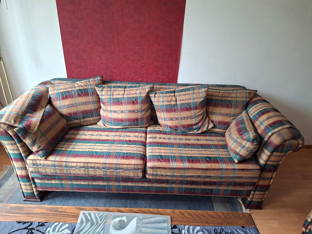 bank + fauteuil, Ophalen, Gebruikt, Klassiek, 150 tot 200 cm