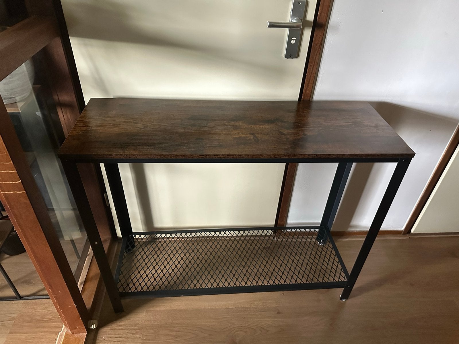 Industriële bijzettafel/console tafel met metalen frame, Ophalen, Zo goed als nieuw, 75 cm of meer, 60 cm of meer
