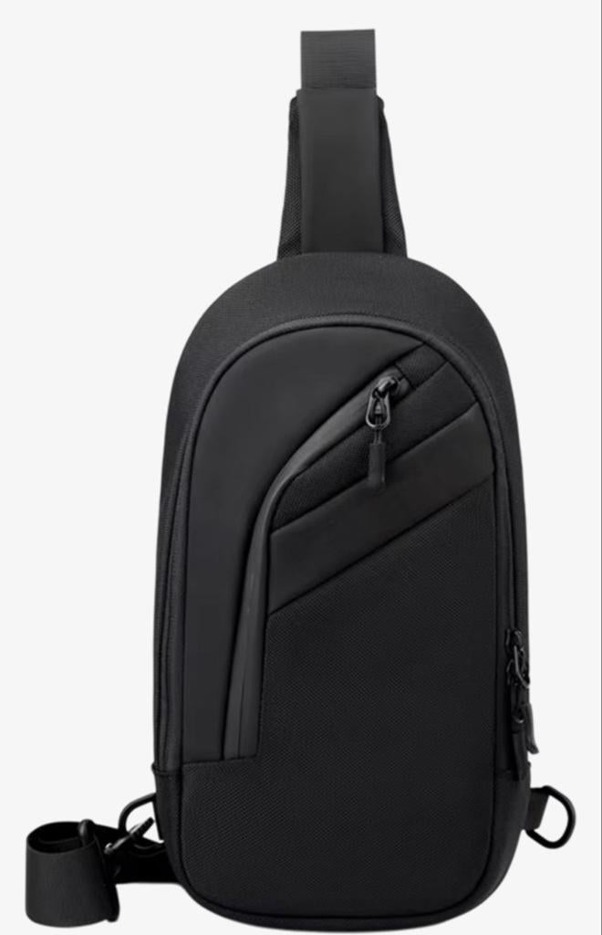Compacte Zwarte Sling Bag / Crossbody Tas, Overige merken, Ophalen of Verzenden, Waterdicht, 30 tot 45 cm