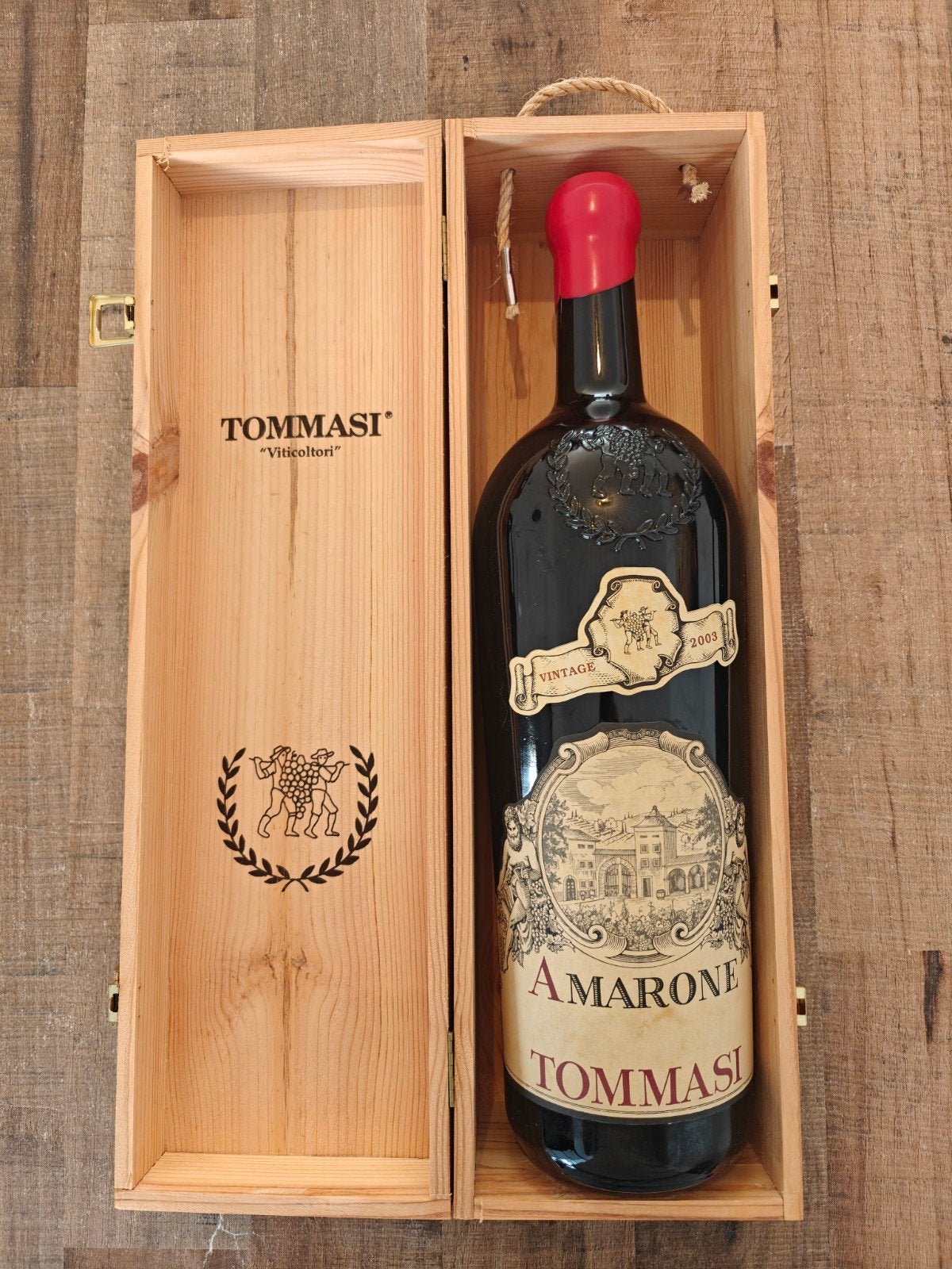 Tommasi Amarone della Valpolicella Classico 2003 - 3L, Zo goed als nieuw, Rode wijn, Vol, Italië