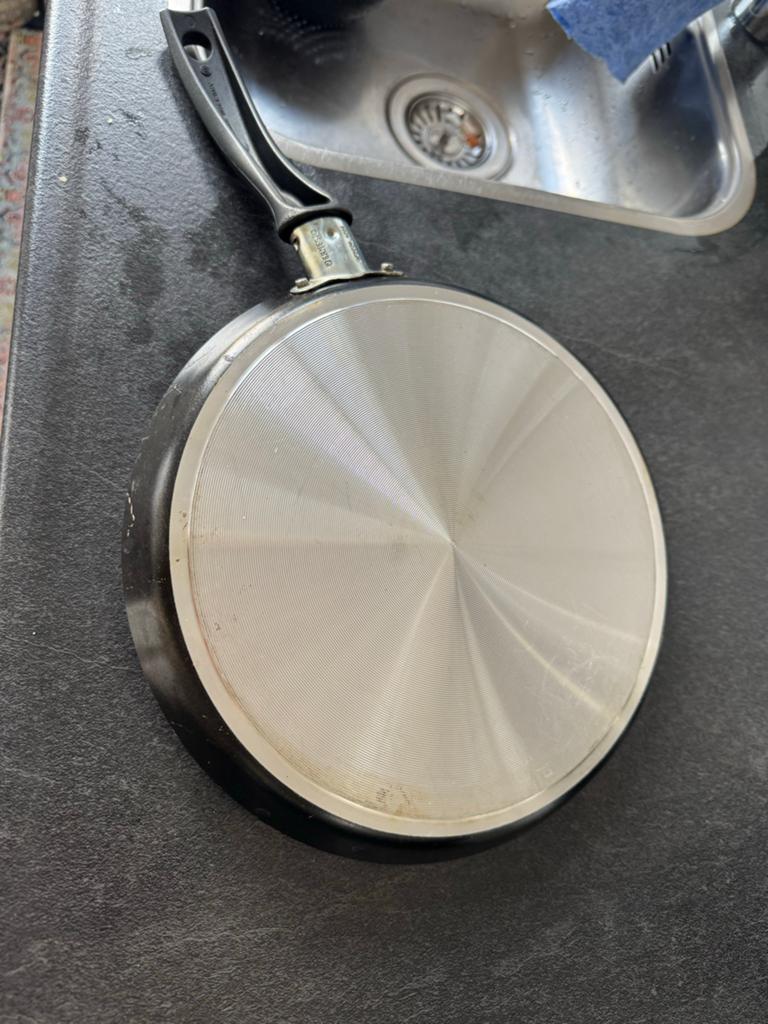 Pannenkoekenpan - Ideaal voor heerlijke pannenkoeken, Ophalen of Verzenden, Zo goed als nieuw, Aluminium, Koekenpan of Braadpan