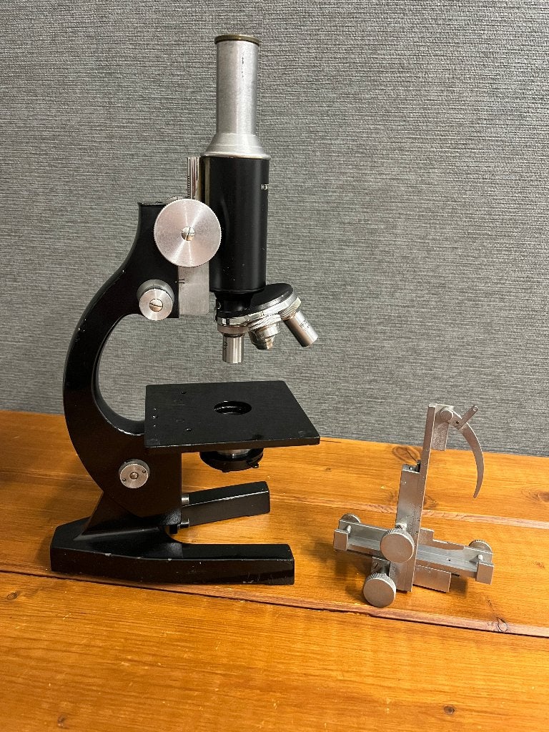 Hertel & Reuss Kassel 38262 microscoop incl. XY tafel ., Ophalen of Verzenden, Gebruikt, Minder dan 400x, Biologische microscoop