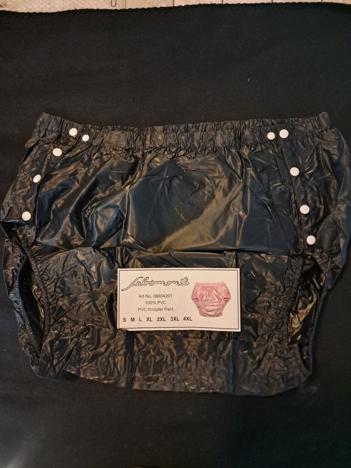 Nieuw PVC knoopbroekje - Fabimonte, Kleding | Dames, Fabimonte, Verzenden, Zwart, Broekje of Short