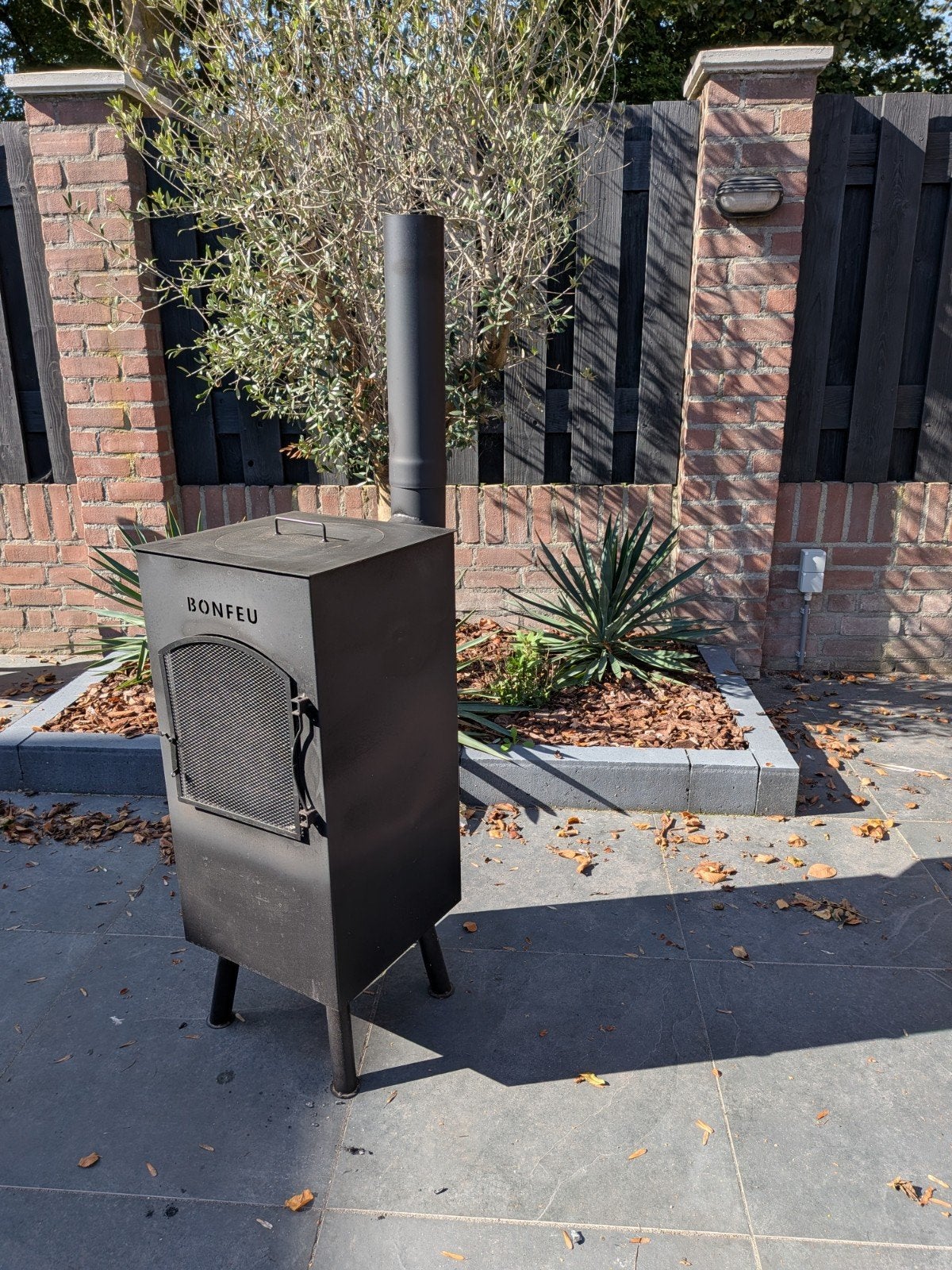 Bonfeu Boncarré tuinhaard 1 keer gebruikt, Tuin en Terras, Ophalen, Zo goed als nieuw