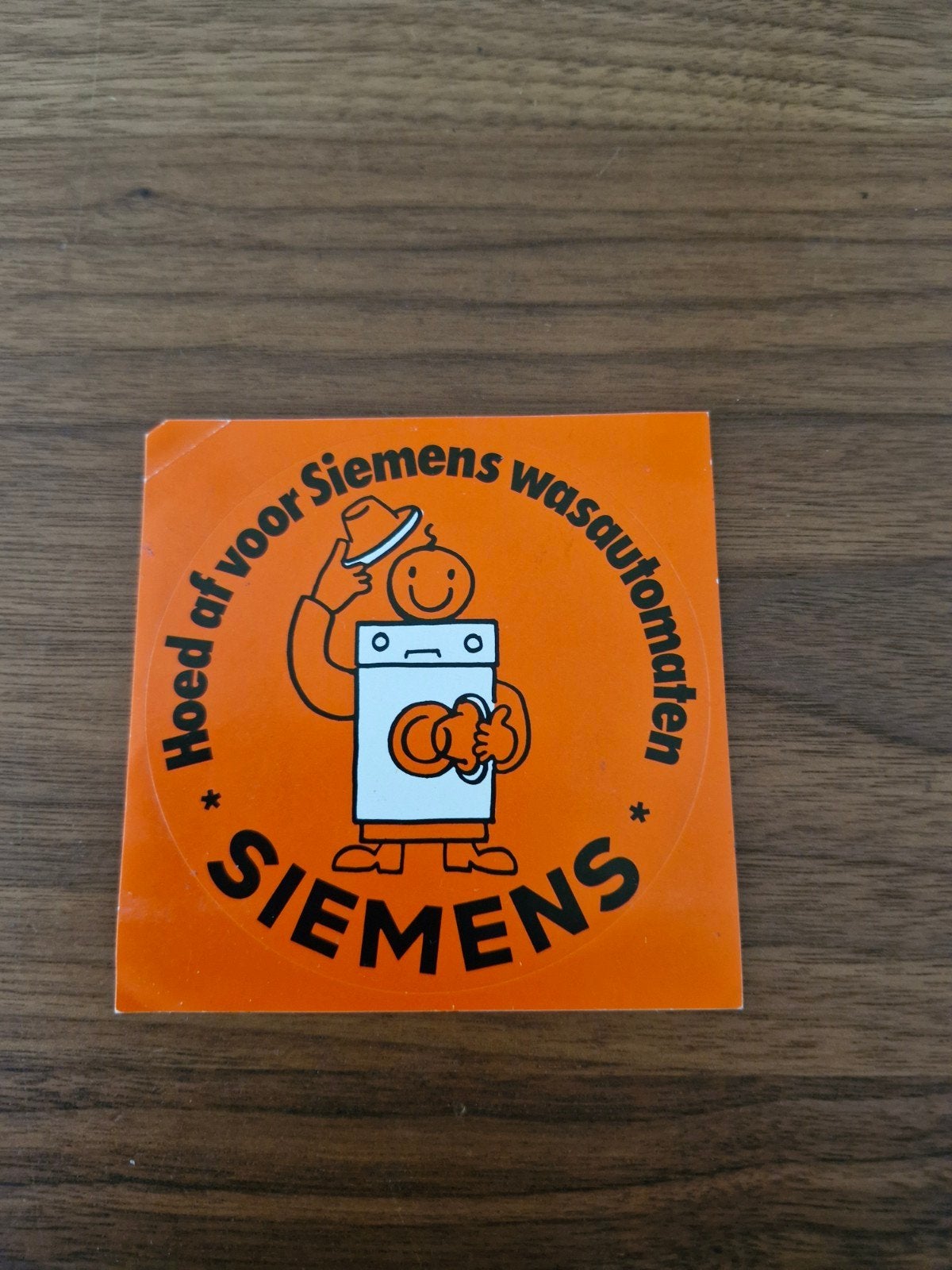 8847  Siemens Wasmachine Sticker - Hoed af voor Siemens, Ophalen of Verzenden, Zo goed als nieuw, Merk