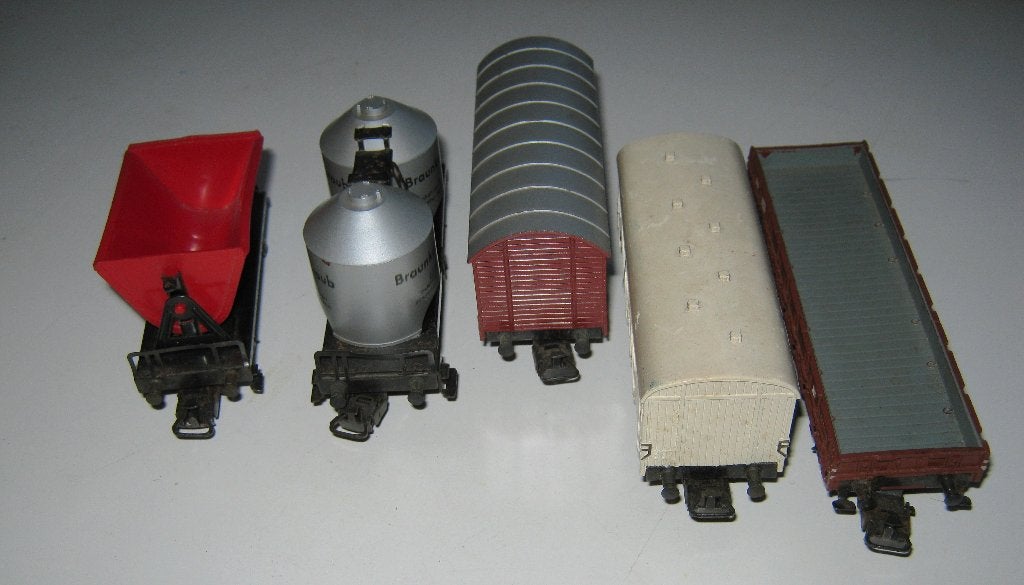 Vijf Marklin H0 goederen wagens, zie verder omschrijving, Wisselstroom, Gebruikt, Wagon, Ophalen of Verzenden