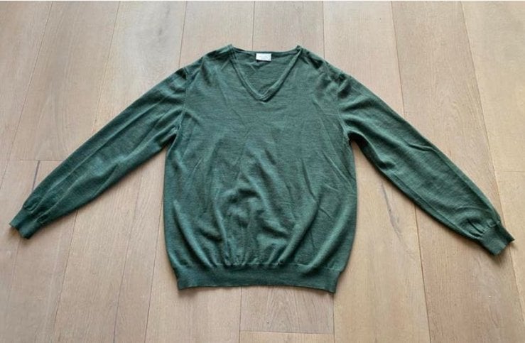 Profuomo sky blie wol merino xl nieuwstaat, Ophalen of Verzenden, Zo goed als nieuw, Maat 56/58 (XL), Groen