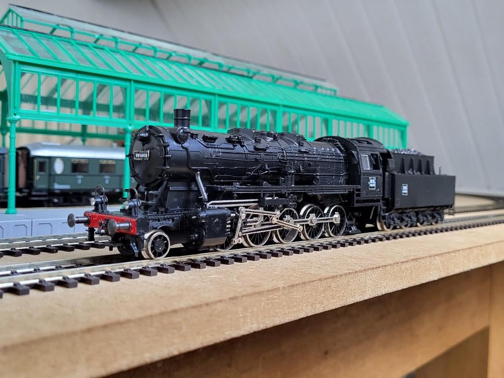 H0 Fleischmann Baureihe 50 stoomlocomotief, Gebruikt, Gelijkstroom, Fleischmann, Rails